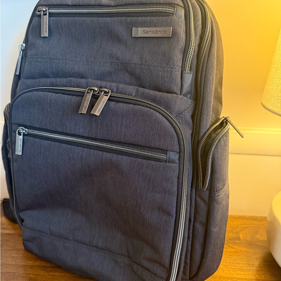 Samsonite Modern Utility Double Shot Backpack, Charcoal Heather, Ripstop Polyest - Picture 2 of 8